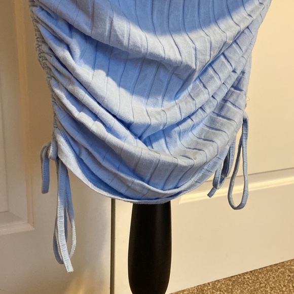 DRAWSTRING RUCHED SIDE BODYCON DRESS - Picture 4 of 7